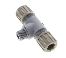 14x12mm & G3/8'' PA T-Shape Tee Compression Fitting with Male Threads 10 bar