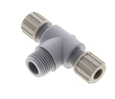 10x8mm & G1/2'' PA T-Shape Tee Compression Fitting with Male Threads 10 bar
