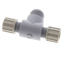 10x8mm & G1/2'' PA T-Shape Tee Compression Fitting with Male Threads 10 bar
