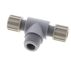 10x8mm & G1/2'' PA T-Shape Tee Compression Fitting with Male Threads 10 bar