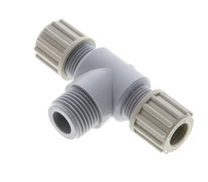 12x10mm & G1/2'' PA T-Shape Tee Compression Fitting with Male Threads 10 bar