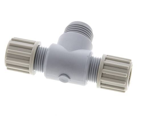 12x10mm & G1/2'' PA T-Shape Tee Compression Fitting with Male Threads 10 bar
