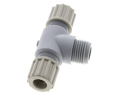 12x10mm & G1/2'' PA T-Shape Tee Compression Fitting with Male Threads 10 bar