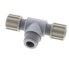 12x10mm & G1/2'' PA T-Shape Tee Compression Fitting with Male Threads 10 bar