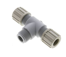 14x12mm & G1/2'' PA T-Shape Tee Compression Fitting with Male Threads 10 bar