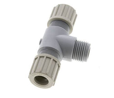 14x12mm & G1/2'' PA T-Shape Tee Compression Fitting with Male Threads 10 bar
