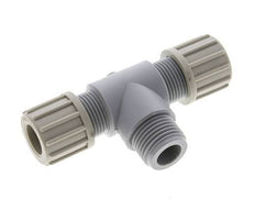 14x12mm & G1/2'' PA T-Shape Tee Compression Fitting with Male Threads 10 bar