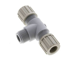14x12mm & G1/2'' PA T-Shape Tee Compression Fitting with Male Threads 10 bar