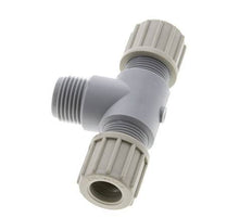 14x12mm & G1/2'' PA T-Shape Tee Compression Fitting with Male Threads 10 bar