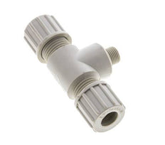 10x8mm & G1/8'' PP T-Shape Tee Compression Fitting with Male Threads 10 bar