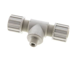 10x8mm & G1/8'' PP T-Shape Tee Compression Fitting with Male Threads 10 bar