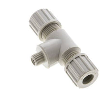 10x8mm & G1/8'' PP T-Shape Tee Compression Fitting with Male Threads 10 bar