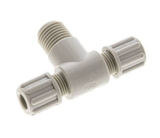 6x4mm & G1/4'' PP T-Shape Tee Compression Fitting with Male Threads 10 bar