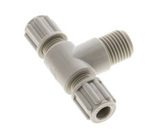 6x4mm & G1/4'' PP T-Shape Tee Compression Fitting with Male Threads 10 bar