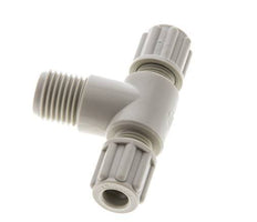 6x4mm & G1/4'' PP T-Shape Tee Compression Fitting with Male Threads 10 bar