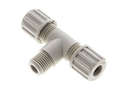8x6mm & G1/4'' PP T-Shape Tee Compression Fitting with Male Threads 10 bar