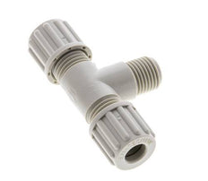 8x6mm & G1/4'' PP T-Shape Tee Compression Fitting with Male Threads 10 bar