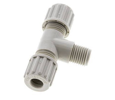 8x6mm & G1/4'' PP T-Shape Tee Compression Fitting with Male Threads 10 bar