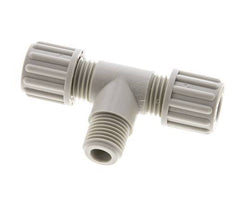8x6mm & G1/4'' PP T-Shape Tee Compression Fitting with Male Threads 10 bar
