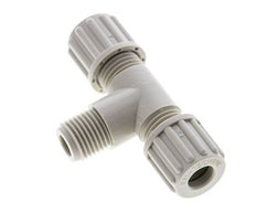 8x6mm & G1/4'' PP T-Shape Tee Compression Fitting with Male Threads 10 bar