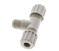 8x6mm & G1/4'' PP T-Shape Tee Compression Fitting with Male Threads 10 bar