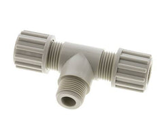 12x10mm & G3/8'' PP T-Shape Tee Compression Fitting with Male Threads 10 bar
