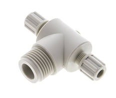 6x4mm & G1/2'' PP T-Shape Tee Compression Fitting with Male Threads 10 bar