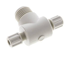 6x4mm & G1/2'' PP T-Shape Tee Compression Fitting with Male Threads 10 bar