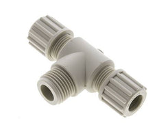 12x10mm & G1/2'' PP T-Shape Tee Compression Fitting with Male Threads 10 bar