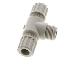 12x10mm & G1/2'' PP T-Shape Tee Compression Fitting with Male Threads 10 bar