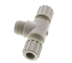 12x10mm & G1/2'' PP T-Shape Tee Compression Fitting with Male Threads 10 bar