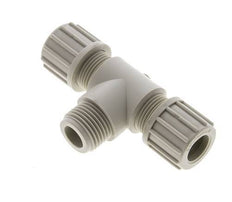 14x12mm & G1/2'' PP T-Shape Tee Compression Fitting with Male Threads 10 bar
