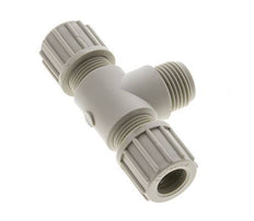 14x12mm & G1/2'' PP T-Shape Tee Compression Fitting with Male Threads 10 bar