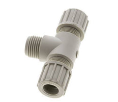 14x12mm & G1/2'' PP T-Shape Tee Compression Fitting with Male Threads 10 bar
