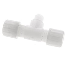 12x10mm & G1/4'' PVDF T-Shape Tee Compression Fitting with Male Threads 10 bar