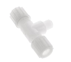 12x10mm & G1/4'' PVDF T-Shape Tee Compression Fitting with Male Threads 10 bar