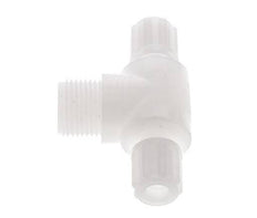 6x4mm & G3/8'' PVDF T-Shape Tee Compression Fitting with Male Threads 10 bar