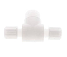 6x4mm & G3/8'' PVDF T-Shape Tee Compression Fitting with Male Threads 10 bar