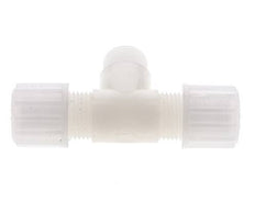 8x6mm & G1/2'' PVDF T-Shape Tee Compression Fitting with Male Threads 10 bar