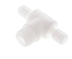 6x4mm & G1/2'' PVDF T-Shape Tee Compression Fitting with Male Threads 10 bar