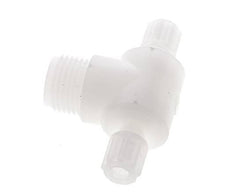 6x4mm & G1/2'' PVDF T-Shape Tee Compression Fitting with Male Threads 10 bar