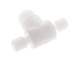 6x4mm & G1/2'' PVDF T-Shape Tee Compression Fitting with Male Threads 10 bar