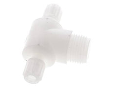 6x4mm & G1/2'' PVDF T-Shape Tee Compression Fitting with Male Threads 10 bar