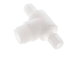 6x4mm & G1/2'' PVDF T-Shape Tee Compression Fitting with Male Threads 10 bar