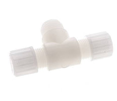 12x10mm & G1/2'' PVDF T-Shape Tee Compression Fitting with Male Threads 10 bar