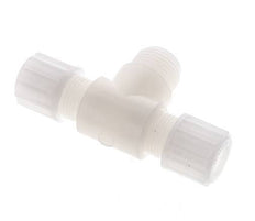12x10mm & G1/2'' PVDF T-Shape Tee Compression Fitting with Male Threads 10 bar