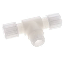 12x10mm & G1/2'' PVDF T-Shape Tee Compression Fitting with Male Threads 10 bar