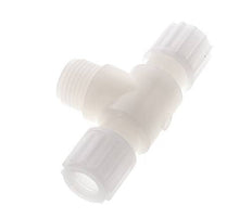 12x10mm & G1/2'' PVDF T-Shape Tee Compression Fitting with Male Threads 10 bar