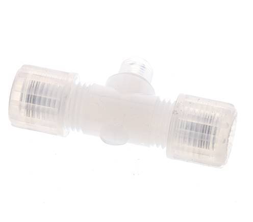 8x6mm & G1/8'' PFA T-Shape Tee Cutting Fitting with Male Threads 10 bar