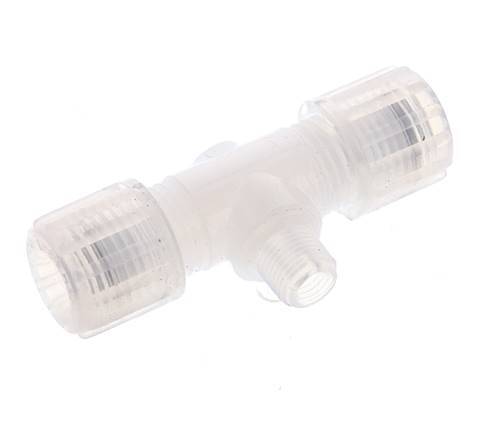8x6mm & G1/8'' PFA T-Shape Tee Cutting Fitting with Male Threads 10 bar